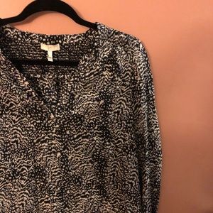 100% silk long sleeve top
